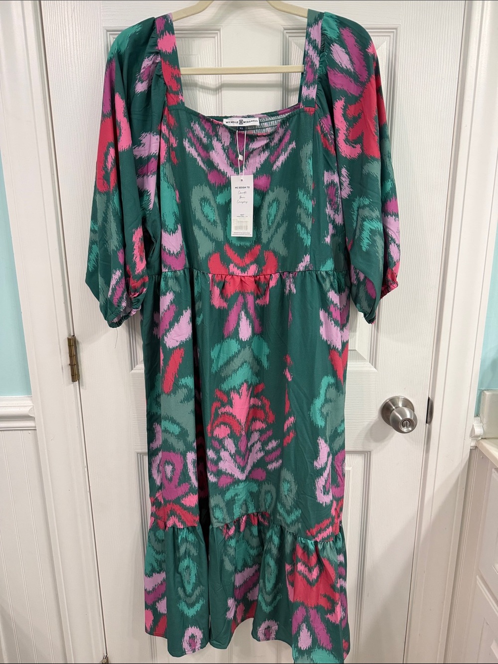 NWT Michelle McDowell midi dress in size XL.